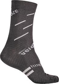 Socken Merinowolle schwarz/grau