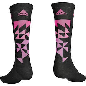 Socken MTB Design Lang schwarz/pink/lila