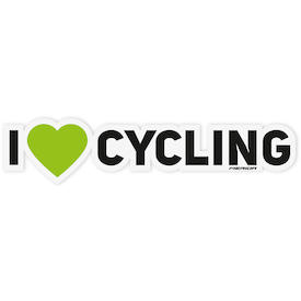 Aufkleber I LOVE CYCLING