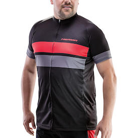 Trikot ACTIVE STRIPE Herren schwarz/rot