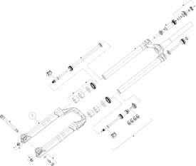 Tauchrohr Manitou Mattoc 3 Pro/Comp 27.5+/29 mattschwarz