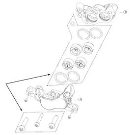 Bremssattel Rebuild Kit für Dominion T4