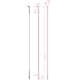 Speiche Aerolite 2.0 / 2.3 / 0.9 rot