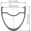 Laufrad E 1800 Spline Disc  23 mm